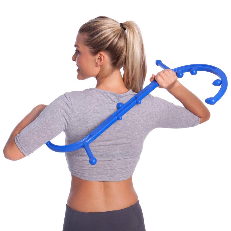 Body Back Buddy Classic USA Made Handheld Full Body Massage Cane Pressure & Trigger Point Massage Tool for Deep Tissue Pain Relief - Dual Massage Hooks for Back, Shoulder, Neck. Manual Back Massager - Image 2